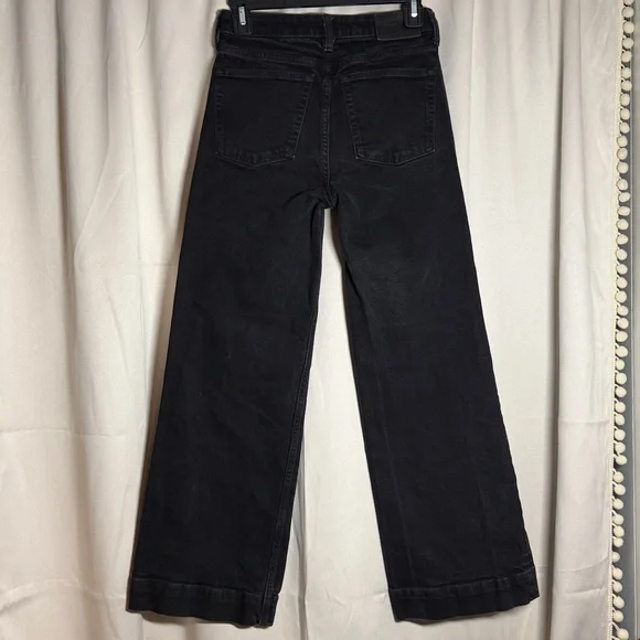 Everlane Black Button Fly The Wide Leg Jeans 25 - Picture 4 of 6